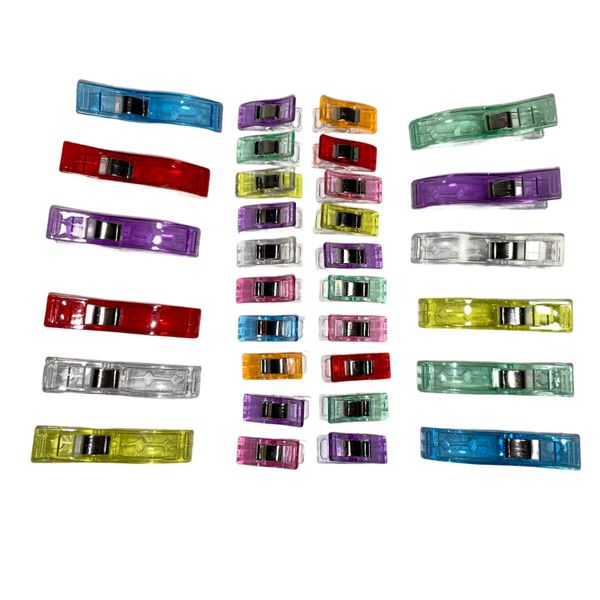 Wonder Clips:- 12pc Extra Large &amp; 20pc Regular Multi-Coloured Clips