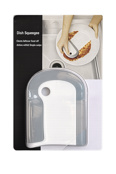 Dish Squeegee Scraper Tool - Easy Food Removal &amp; Water-Saving Kitchen Clean