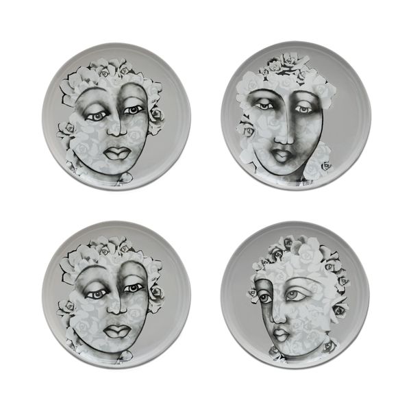 Carrol Boyes Side Plate Set of 4 - Succulent Faces