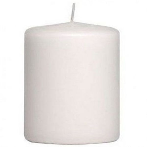 Blomus Pillar Candle: Height 8cm, Diameter 6cm, 22hr Burn Time NERO
