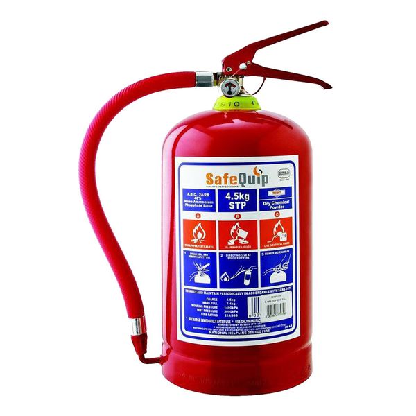 Safe Quip Fire Extinguisher with Plastic Mounting Bracket 4.5kg