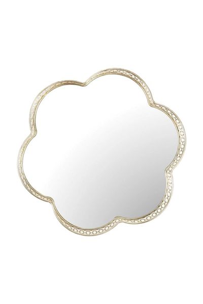 Flower Decor Mirror Tray, 30x4cm