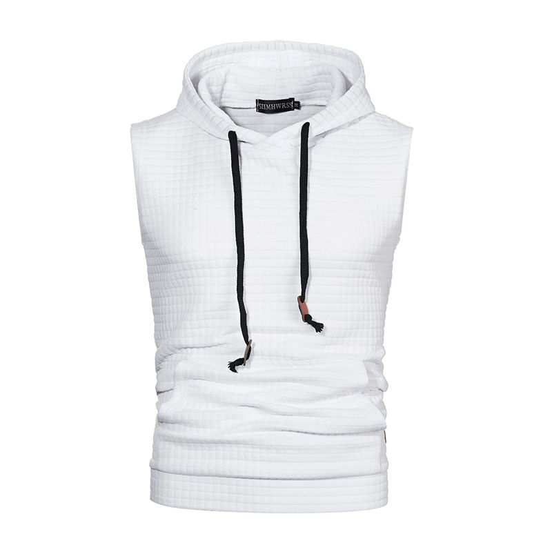 Men's Sports Sleeveless Hoodie Tank Tops Sweatshirt Workout Tops