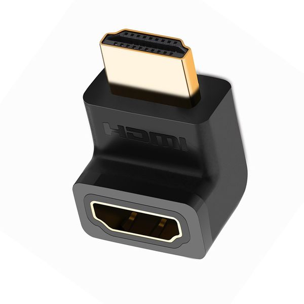 UGreen 20110 HDMI V2.0 90 M to F UP Adp-BK