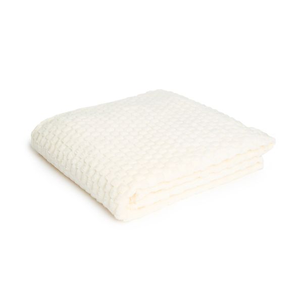 George &amp; Mason - Textured Fleece Blanket 200cm x 230cm - Cream