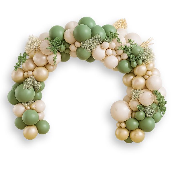 128pcs Sage Green Balloon Arch Garland Kit - Wedding &amp; Birthday Backdrop