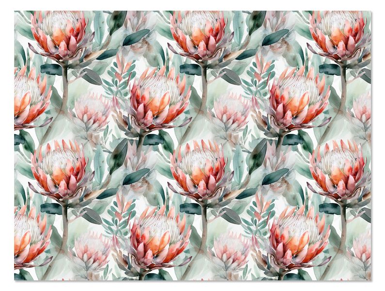 Disposable Paper Placemats: Watercolour Proteas