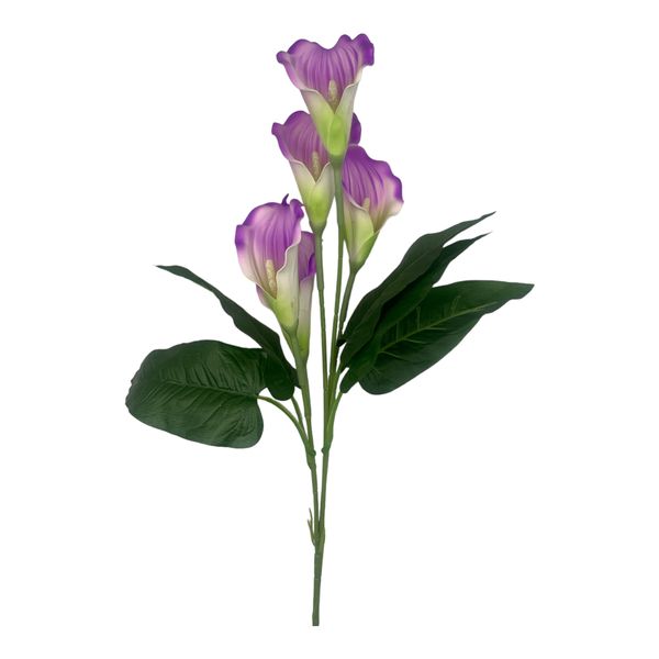 3-Piece Artificial Flower - 5 Stem Giant Arum Lily - 90cm