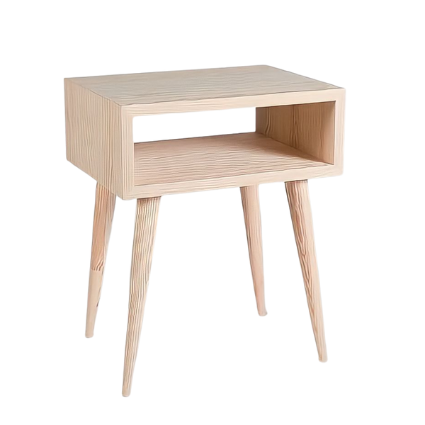 Accent Box Side Table/Wood And Metal