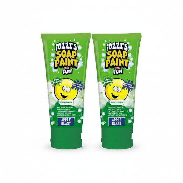 Fozzis Apple Blast Soap Paint for Kids - 100 ml Bath Fun - 2 Pack