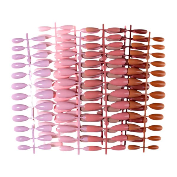 288 Pieces Almond Shaped Press-On Nails - DIY Nail Set - Multiple Shades