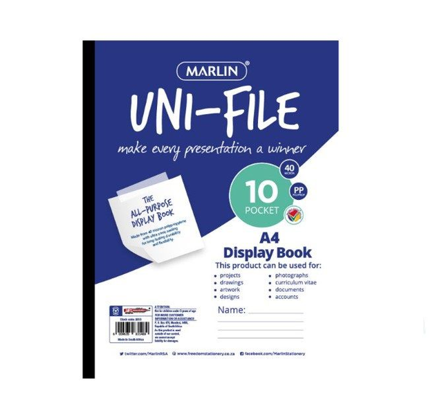 10 Pocket Uni-File Display Book (pack of 10)
