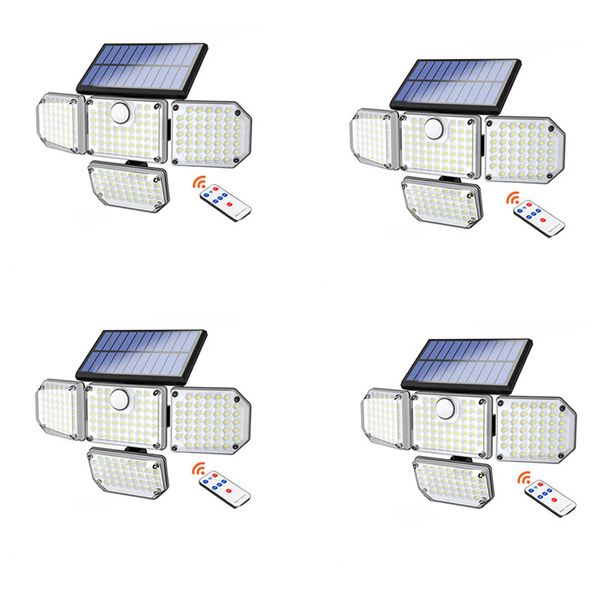 4 Sets Of Waterproof Solar Powered 4 Sided Sensor Wall Light FA-CF1765A