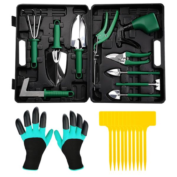 Garden Tools Set Stainless Steel Gardening Tools Set Gardening Gifts 12 Pcs