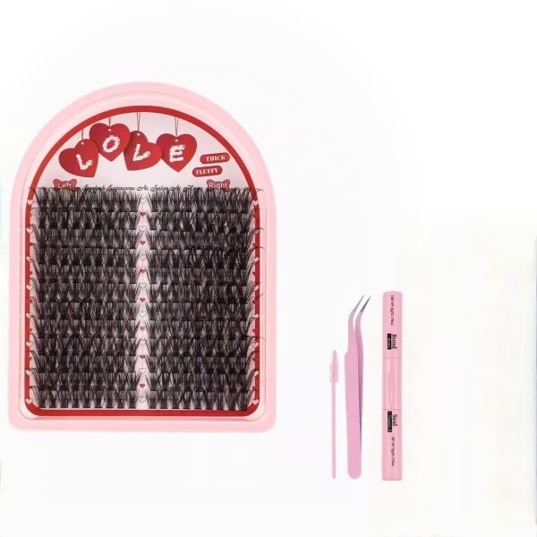 Fashion Slim Eyelash Extensions 216 Pieces 8-16mm Segmented Eyelashes Set