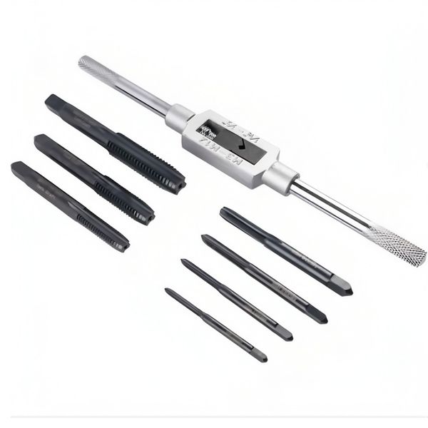 Tork Craft - HSS Tap and Tap Wrench Set -M3-m12