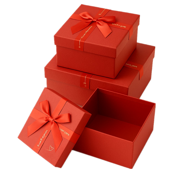 Pack of 3 - Luxury Gift Box with Ribbon Birthday Wedding Proposal Valentine