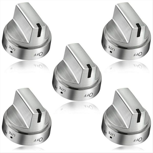 5PCS WB03X24818 Stainless Steel Stove Knob Replacement for AP5989029 PS1172