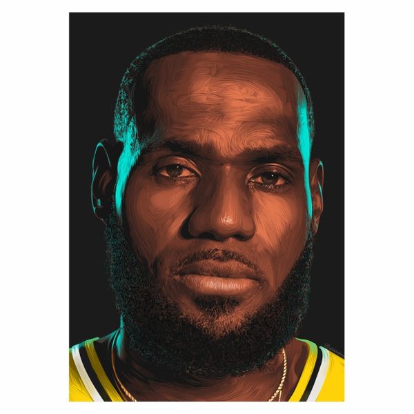 LeBron James Portrait - A1 poster