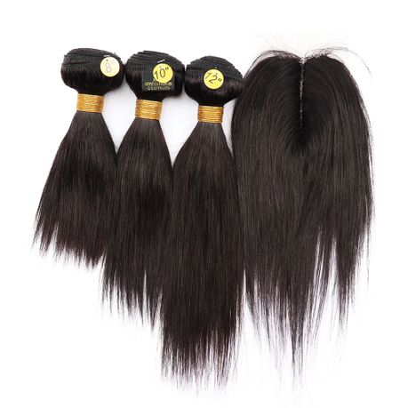 Joedir All In One Pack Human Hair Straight Bundles N4 STW 3 Pieces