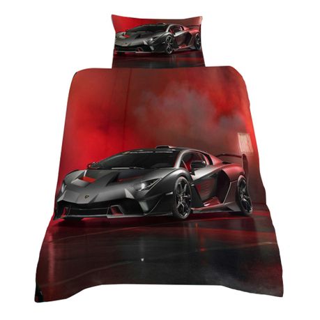 Black Red Nr.63 Lamborghini 3D Printed Single Bed Duvet Cover Set Shop Today. Get it Tomorrow takealot