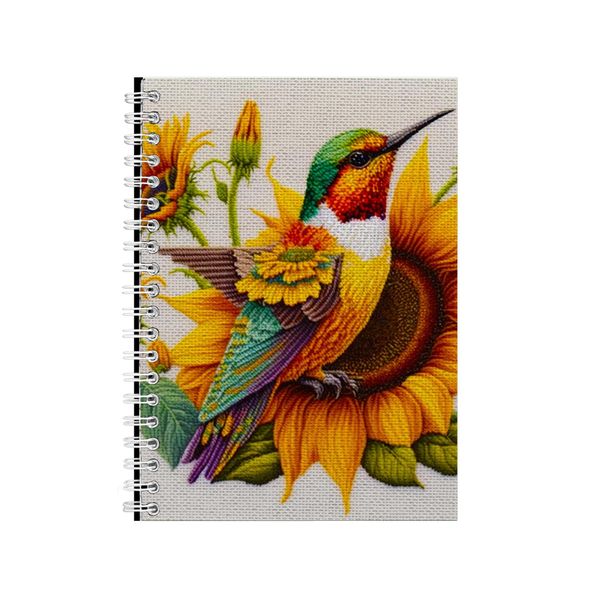 Embroidered HUMMINGBIRD4 Notebook Animal Gift Idea A4 Notepad Pad 101