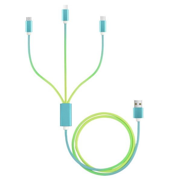 Woven All-in-One Lead Compatible with iPhone/Samsung/Huawei