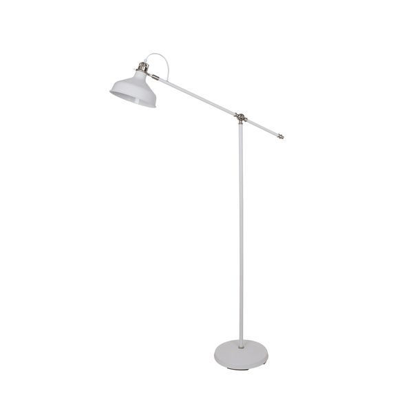Radiant - Floor Light Steel White &amp; Satin Nickel 1xE27