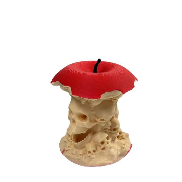 Halloween Apple - Skull Model Decoration Piece - Red/Yellow