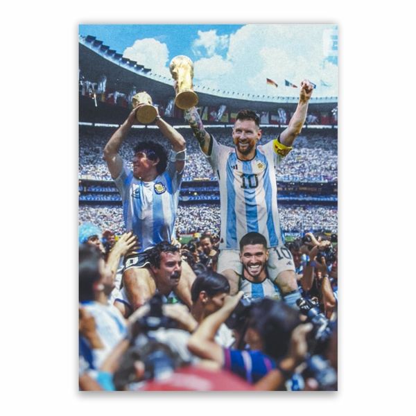 Messi And Maradona World Cup Poster - A1
