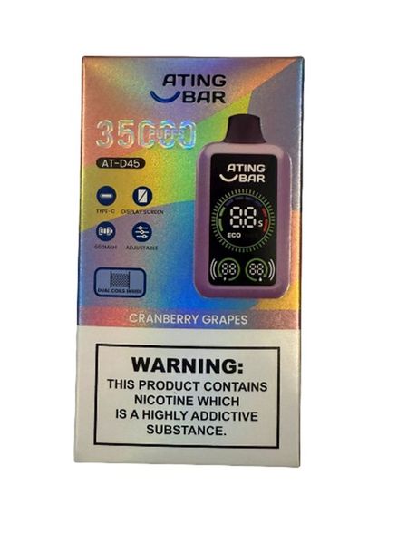 Ating Bar Vape Smoking Device-Cranberry Grapes-35000 Puffs