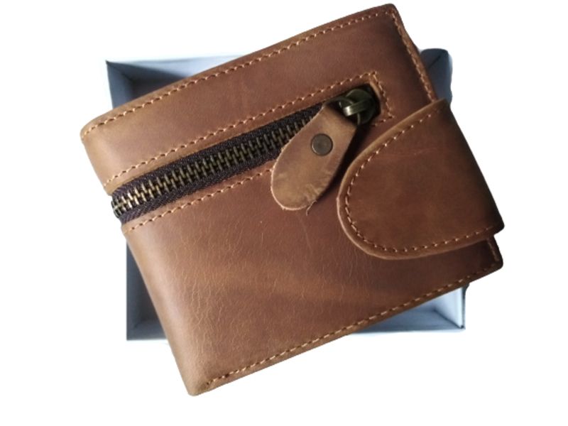 Camel Mountain Rugged and Attractive Genuine Leather Tan -Wallet XY18084