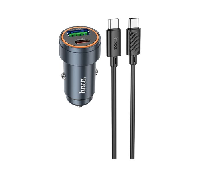 Hoco. Z57A PD30W+QC3.0 Car Charger Set C to C Fast Charging Adapter Kit