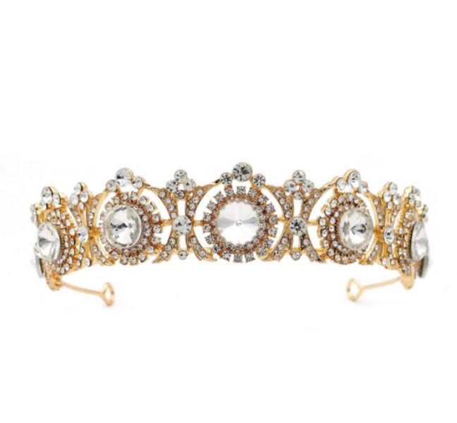 Olive Tree - Rhinestone Crystal Styled Tiara 09 - Bridal / Formal