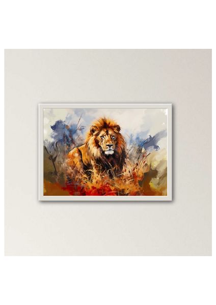 Shuvanni Big 5 Art - Framed Canvas Prints - Wall Art White Rhino