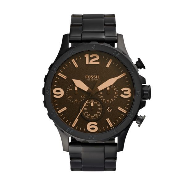 Fossil Nate Men's Stainless Steel Watch-JR1356