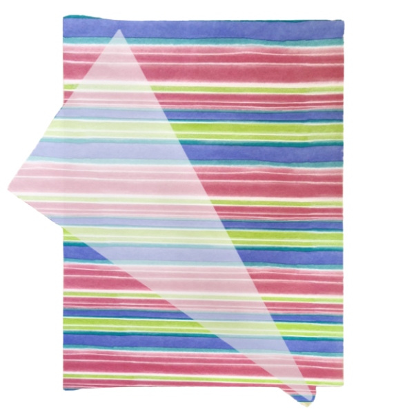 Wrapping Tissue Paper - 25 Sheets Eco-friendly &amp; Recycled - Tye Dye Stripes
