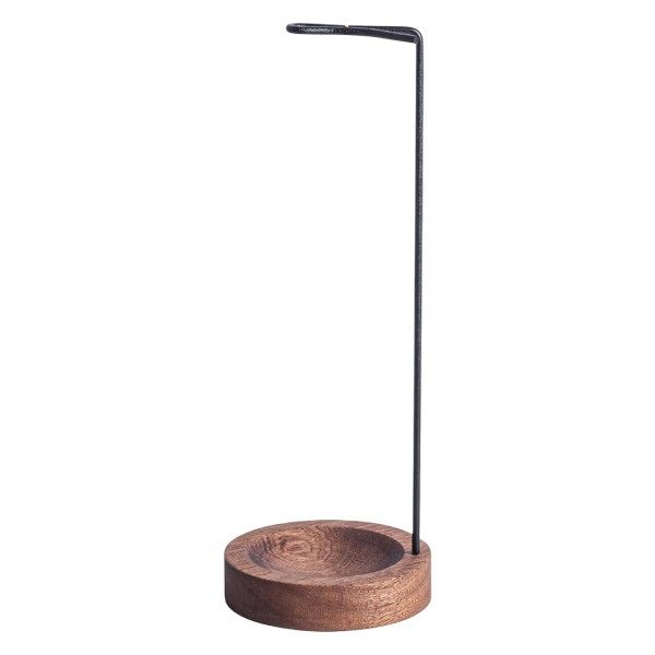 Suspended Minimalistic Incense Stick Holder With Ash Catcher Tray - Brown