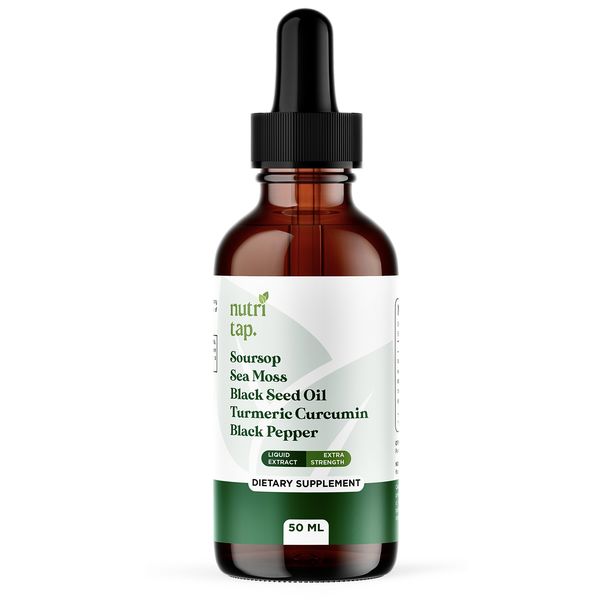 Nutritap - Soursop Drops with Sea Moss, Black Seed, Turmeric &amp; Black Pepper