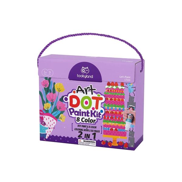 TookyToy Dot Art Paint Kit: 8 Paint Colours