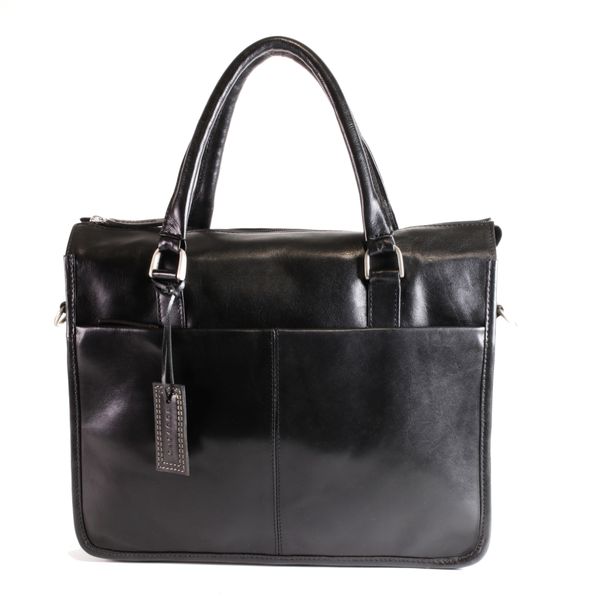 NUVO - Genuine Leather Peregrine laptop bag in black