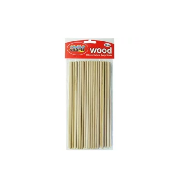 Wood Plain -200 mm Round sticks