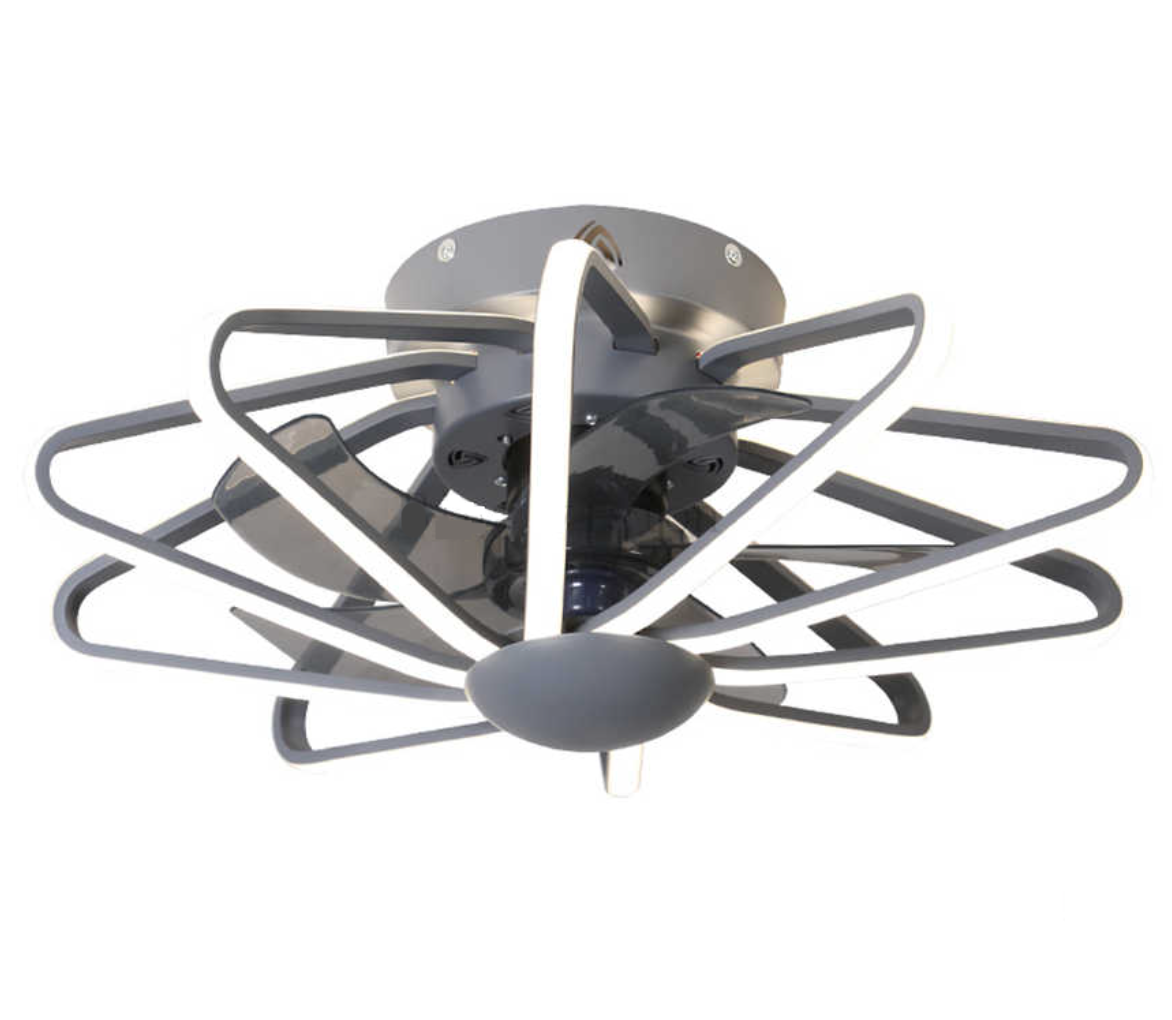 Modern LED Cage Ceiling Fan Grey Shop Today. Get it Tomorrow