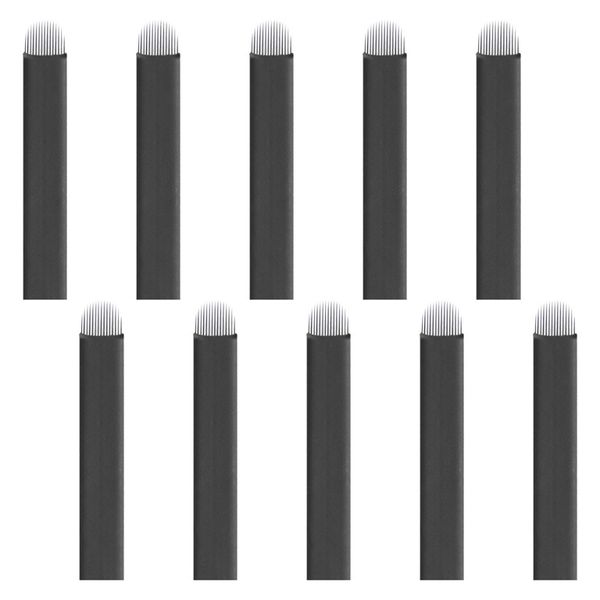 PMU/Microblading Blade Flex Black - Ultra Fine (0.18) #12U (10 Piece)