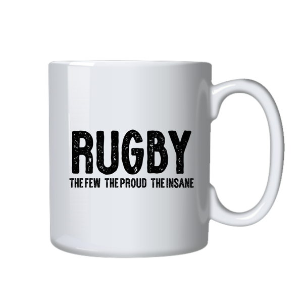 Rugby Coffee Mug, Proud Insane, Novelty Gift Idea for Birthday or Christmas