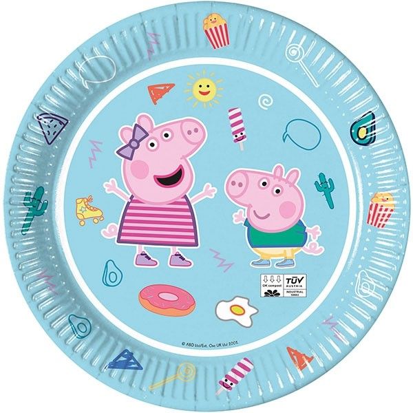 Eco Peppa Pig Star Shine Compost Paper Plates Large