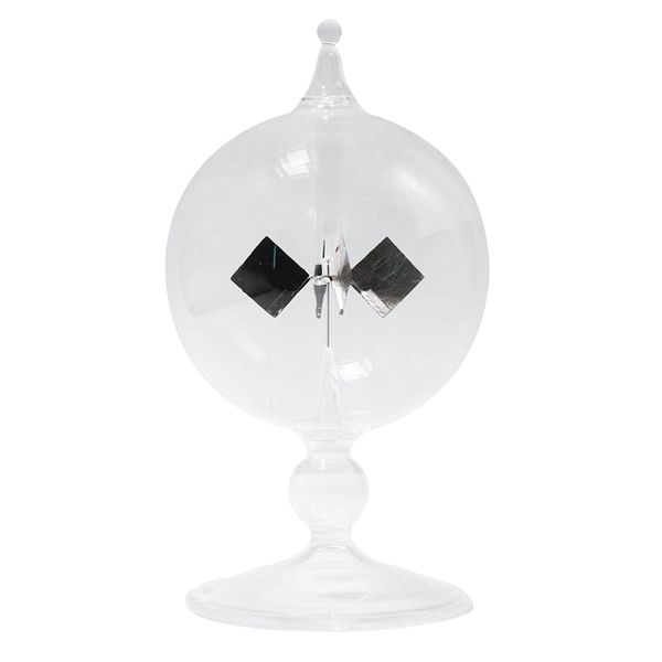 Clear Solar Power Radiometer Spinning Vanes Glass Radiometer