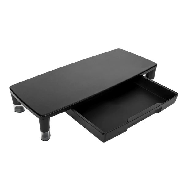 Universal Monitor &amp; Laptop Riser Stand with Storage Drawer - Black