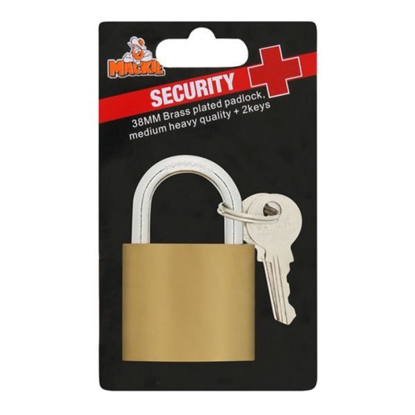 Mackie - Padlock Sec Plus B/Plated 32mm - 3 Pack