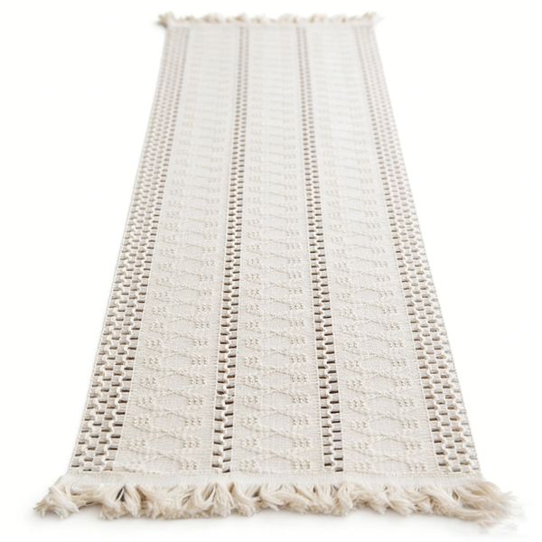 Macrame Table Runner Runners with Tassels Hand Woven Cotton Table Runner